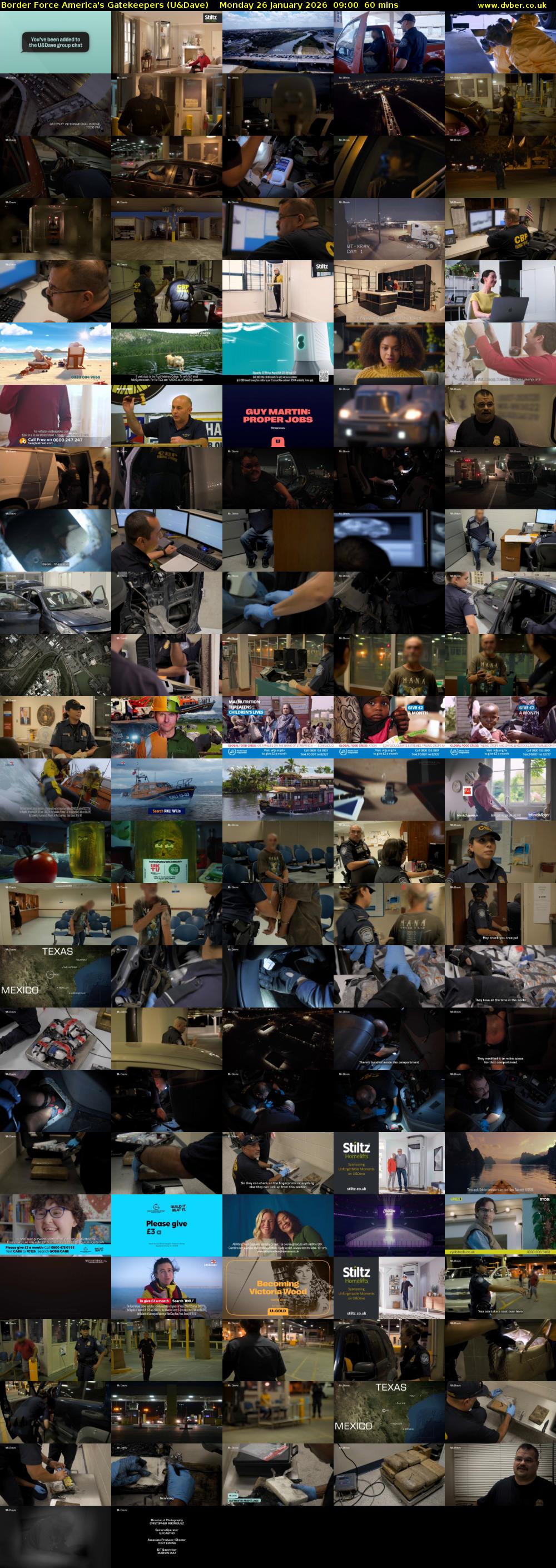 Border Force America's Gatekeepers (U&Dave) Monday 26 January 2026 09:00 - 10:00