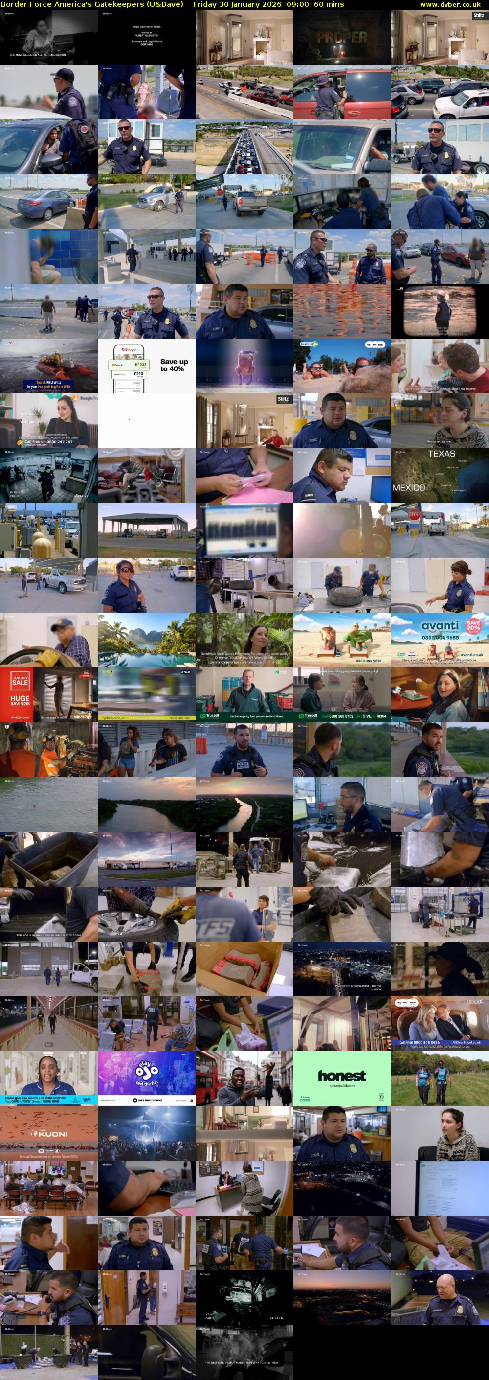 Border Force America's Gatekeepers (U&Dave) Friday 30 January 2026 09:00 - 10:00