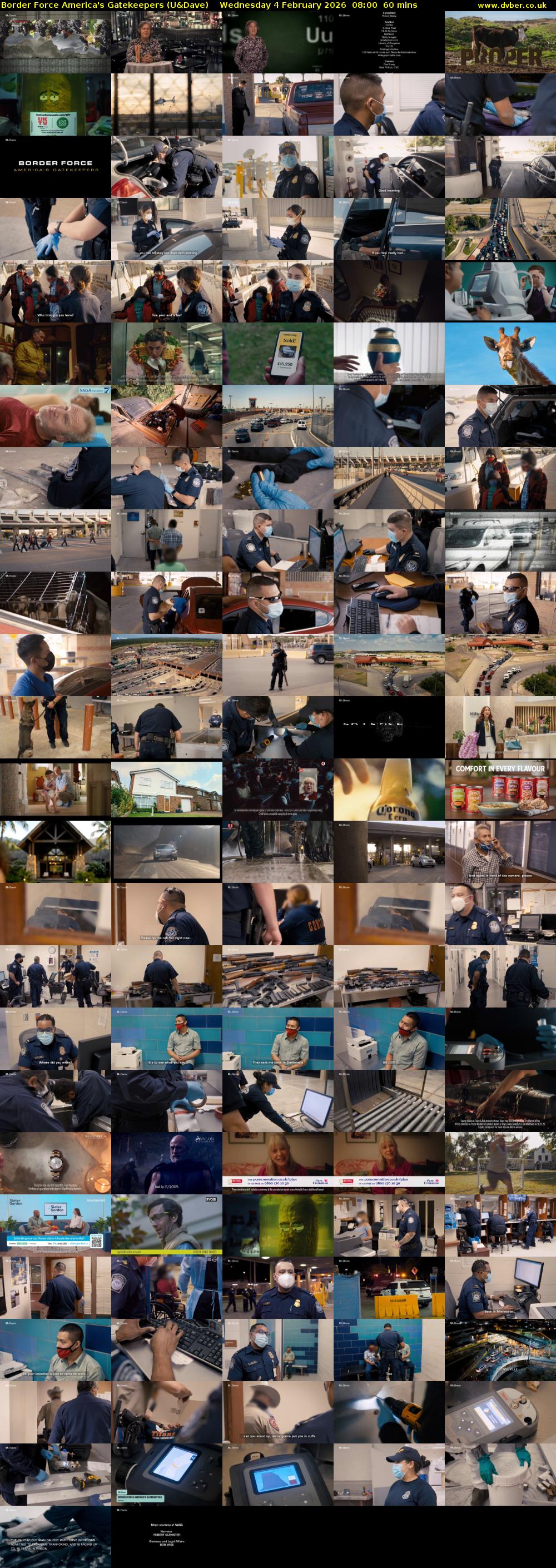 Border Force America's Gatekeepers (U&Dave) Wednesday 4 February 2026 08:00 - 09:00