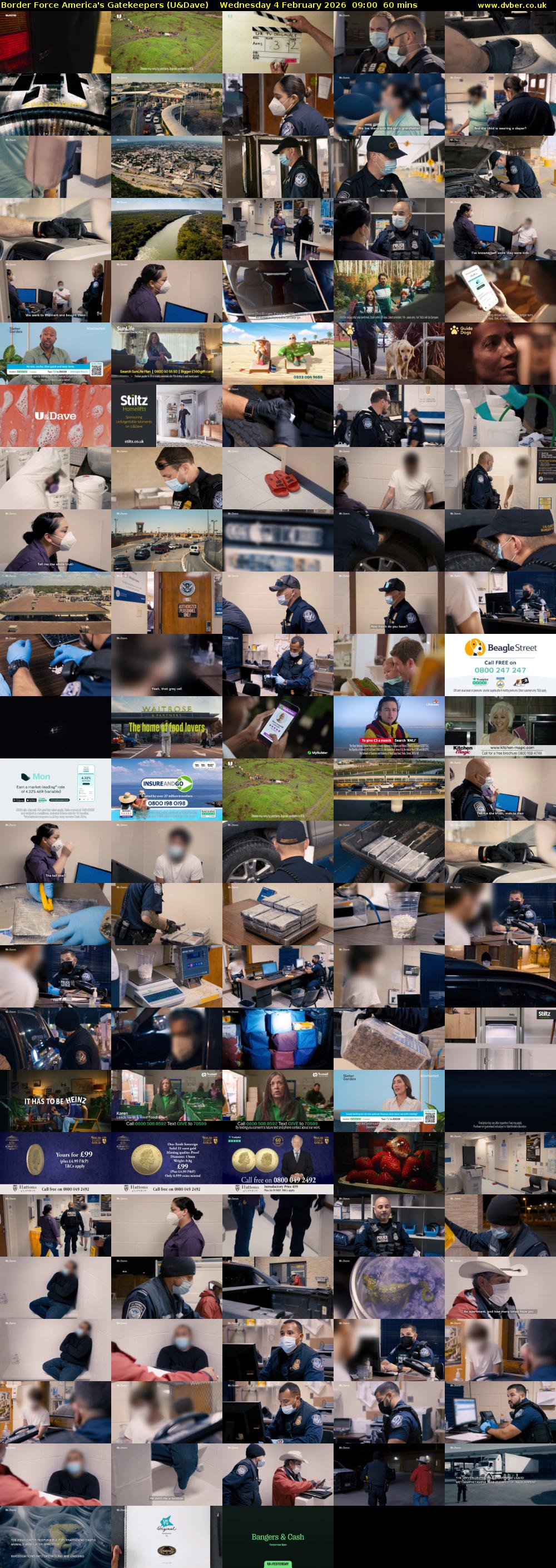 Border Force America's Gatekeepers (U&Dave) Wednesday 4 February 2026 09:00 - 10:00