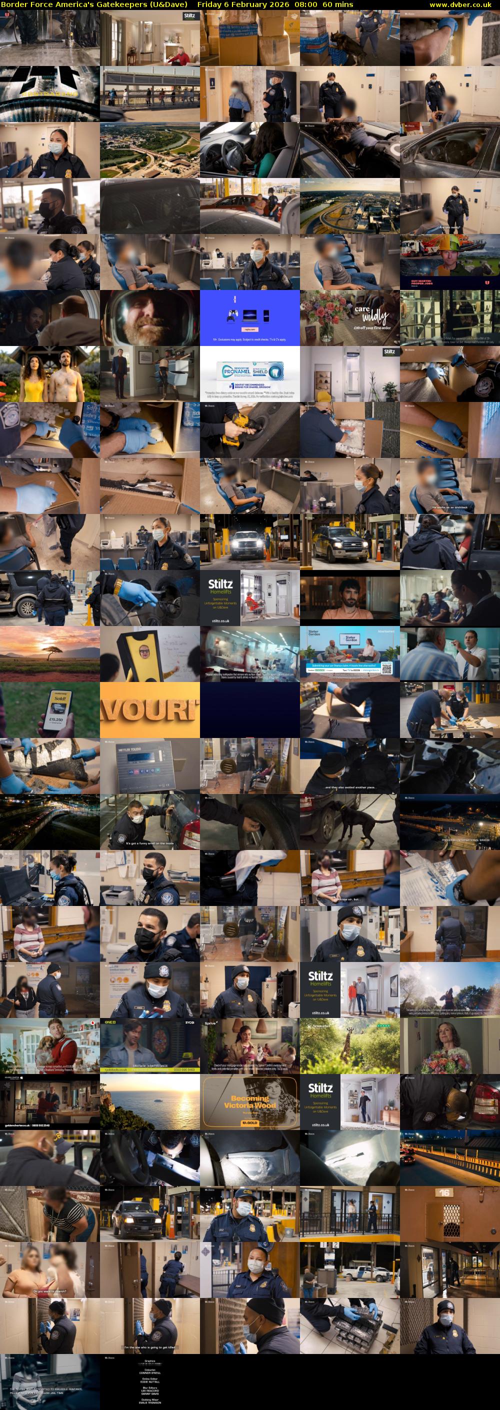 Border Force America's Gatekeepers (U&Dave) Friday 6 February 2026 08:00 - 09:00