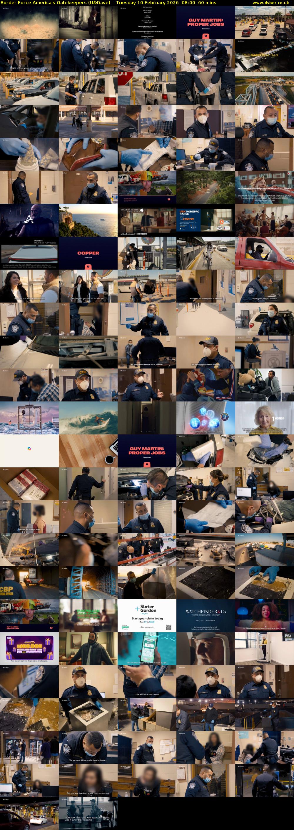 Border Force America's Gatekeepers (U&Dave) Tuesday 10 February 2026 08:00 - 09:00