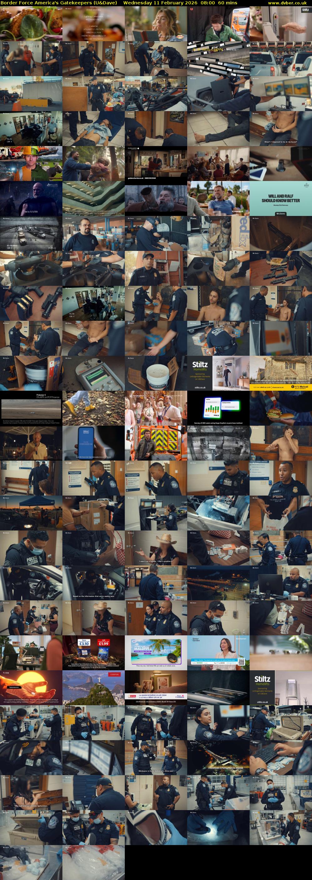 Border Force America's Gatekeepers (U&Dave) Wednesday 11 February 2026 08:00 - 09:00