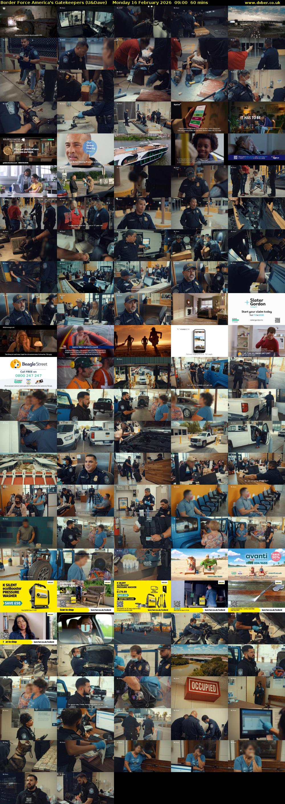 Border Force America's Gatekeepers (U&Dave) Monday 16 February 2026 09:00 - 10:00