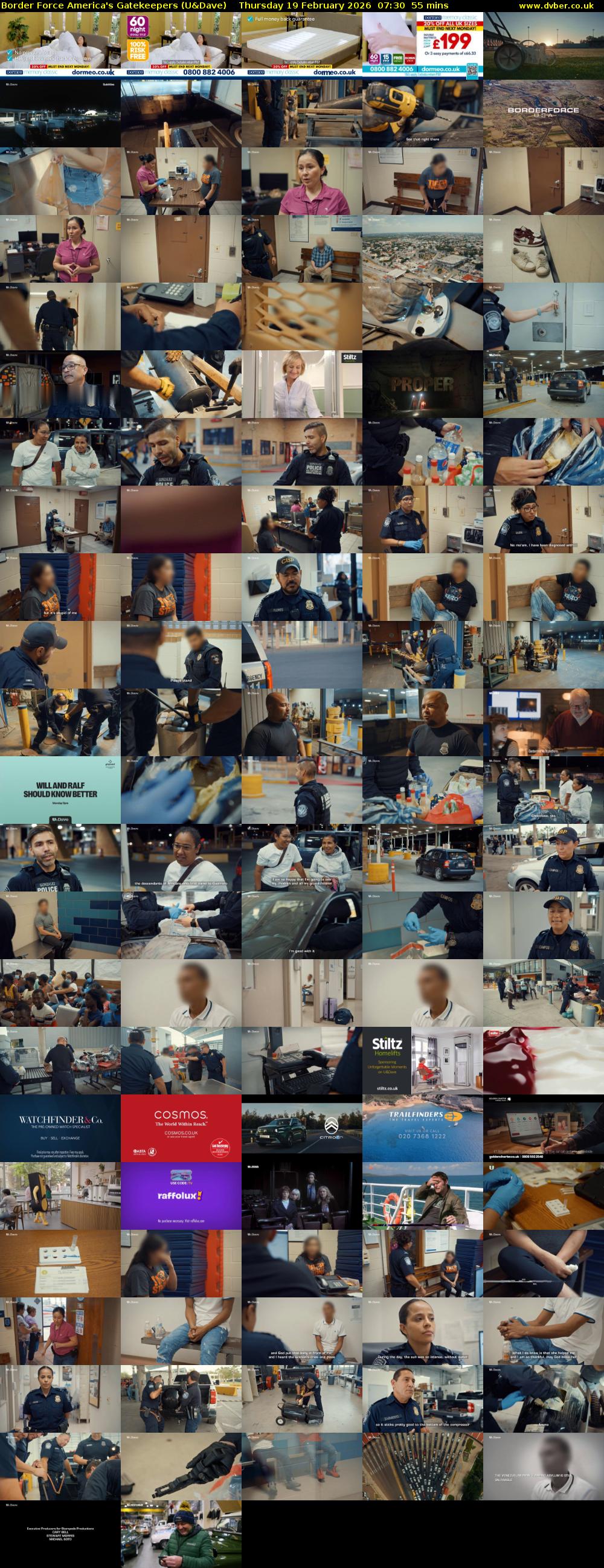 Border Force America's Gatekeepers (U&Dave) Thursday 19 February 2026 07:30 - 08:25
