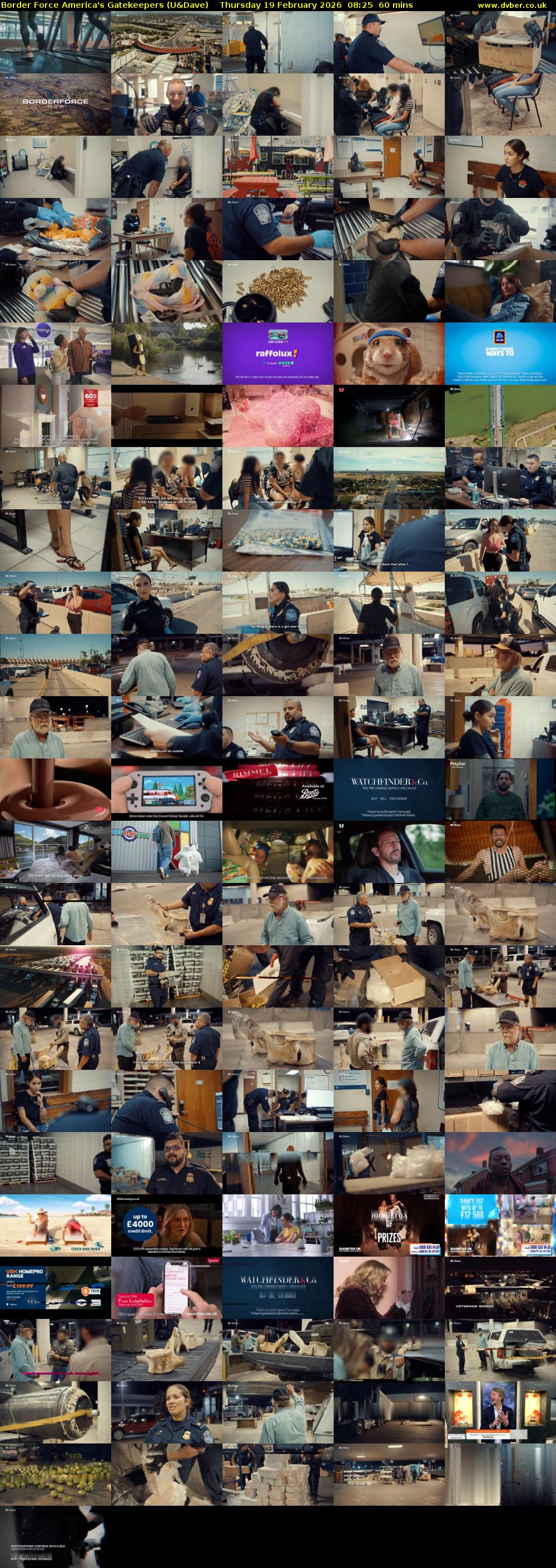 Border Force America's Gatekeepers (U&Dave) Thursday 19 February 2026 08:25 - 09:25