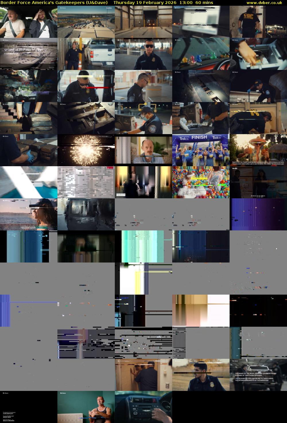 Border Force America's Gatekeepers (U&Dave) Thursday 19 February 2026 13:00 - 14:00