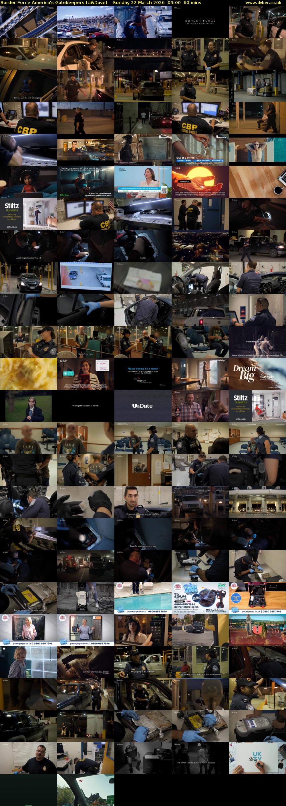 Border Force America's Gatekeepers (U&Dave) Sunday 22 March 2026 09:00 - 10:00