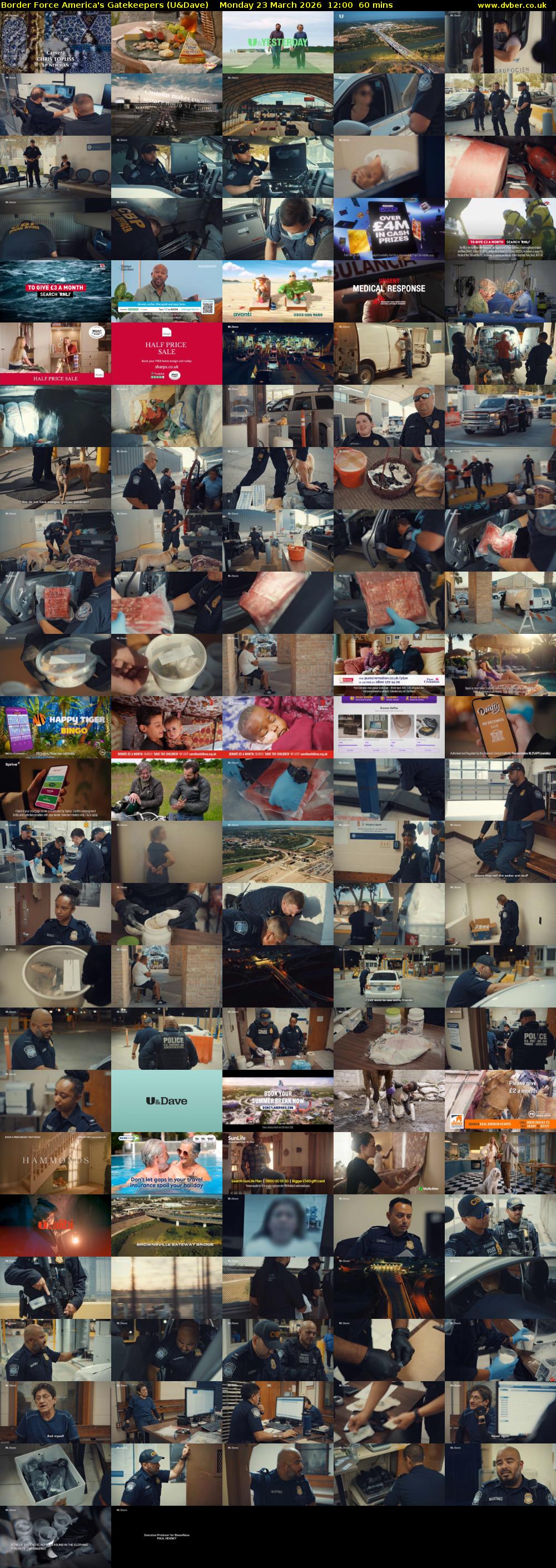 Border Force America's Gatekeepers (U&Dave) Monday 23 March 2026 12:00 - 13:00