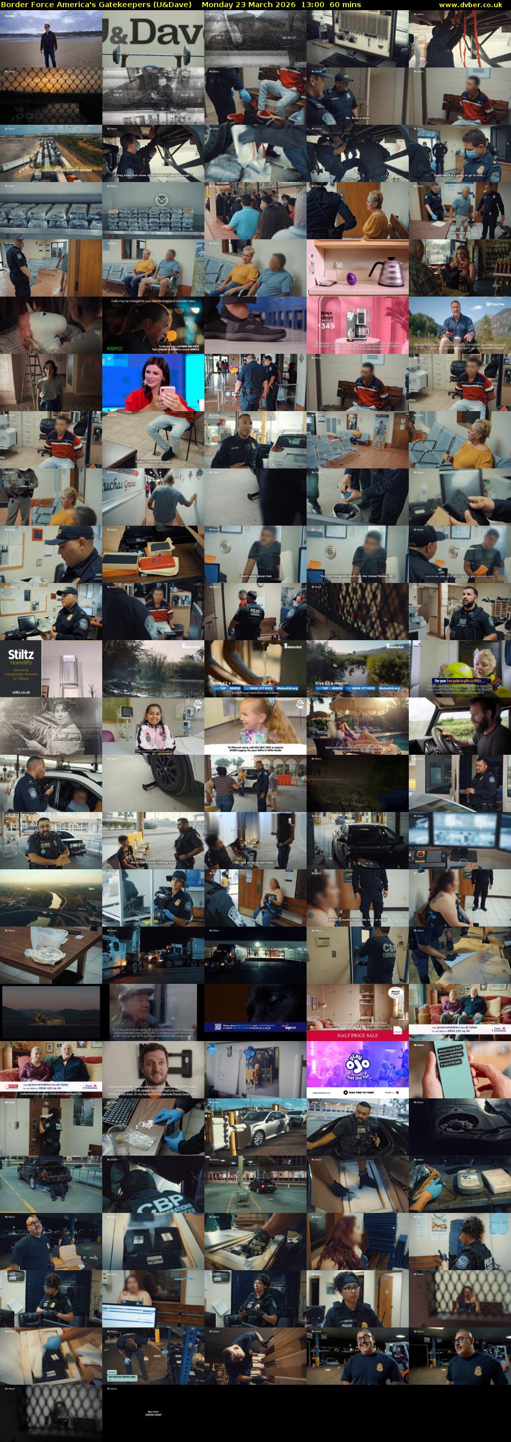 Border Force America's Gatekeepers (U&Dave) Monday 23 March 2026 13:00 - 14:00