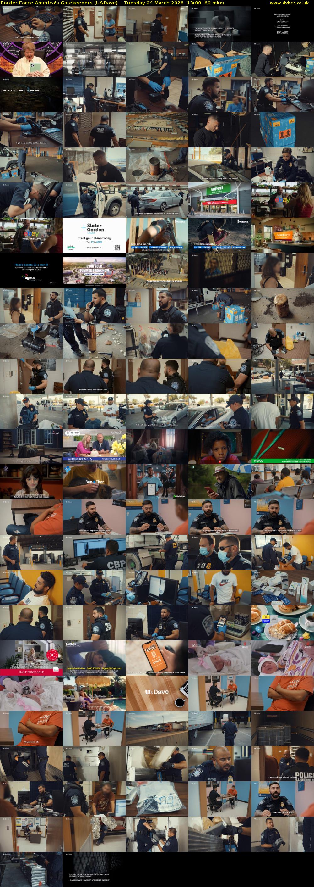 Border Force America's Gatekeepers (U&Dave) Tuesday 24 March 2026 13:00 - 14:00