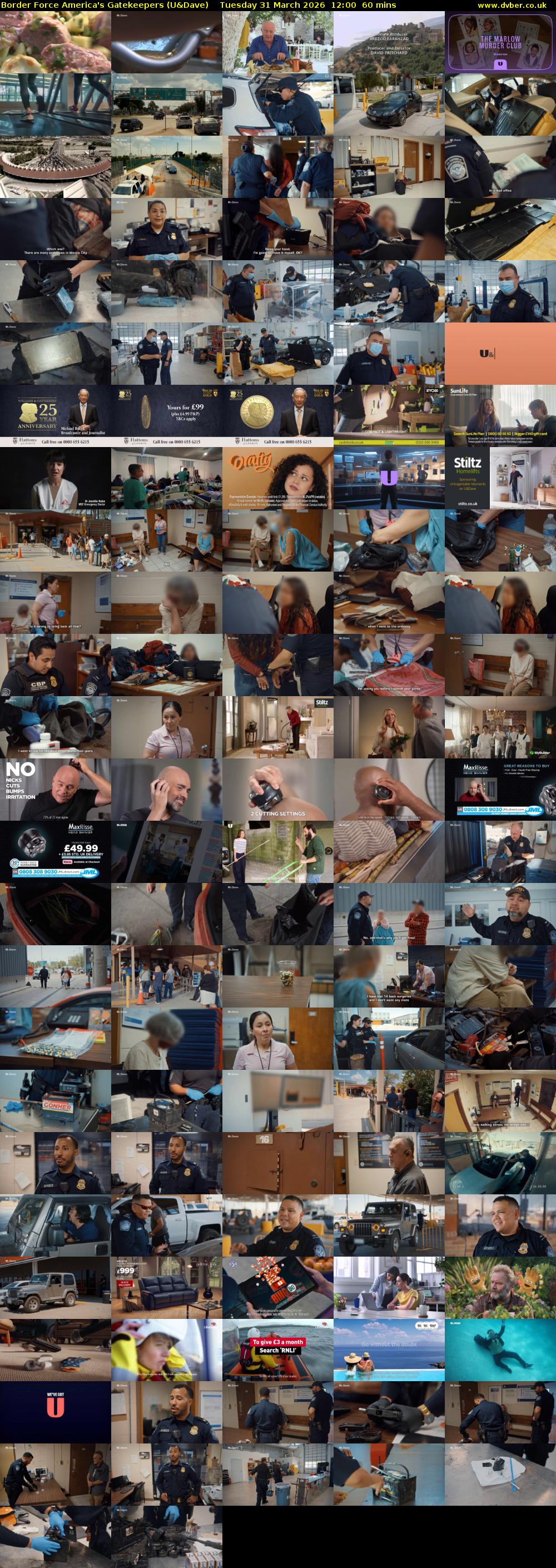 Border Force America's Gatekeepers (U&Dave) Tuesday 31 March 2026 12:00 - 13:00
