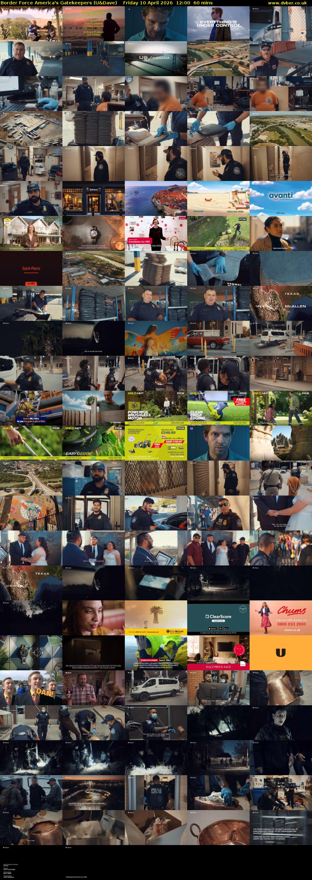 Border Force America's Gatekeepers (U&Dave) Friday 10 April 2026 12:00 - 13:00