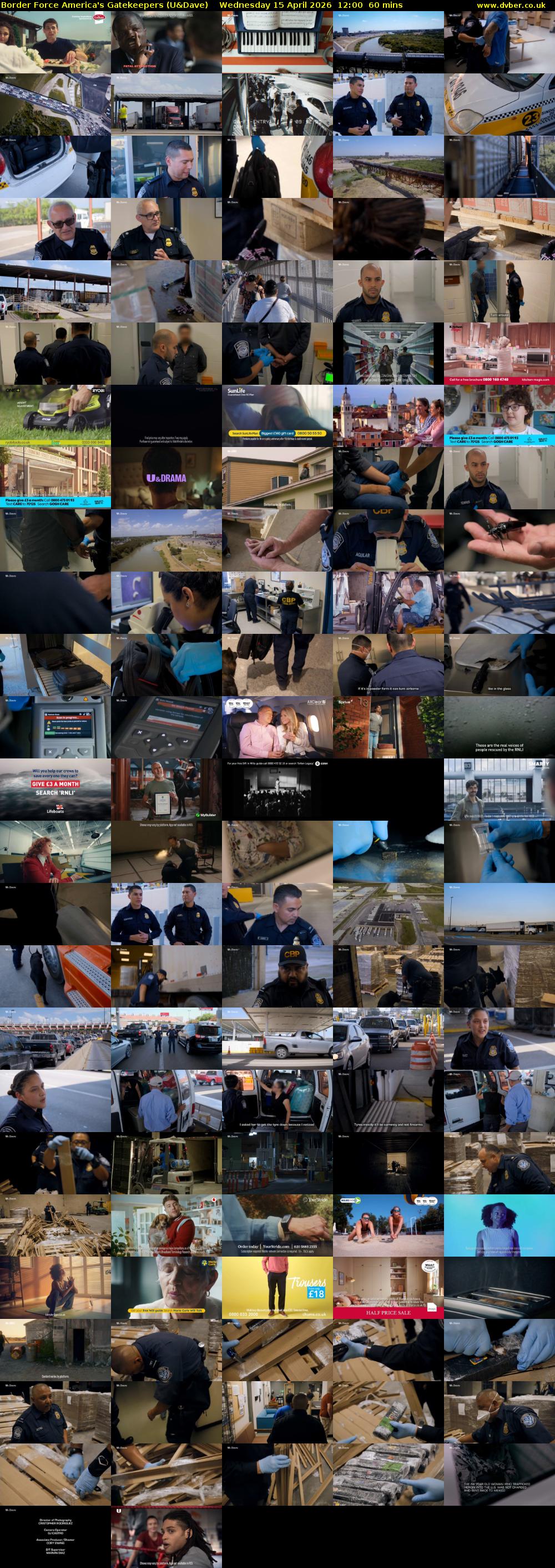 Border Force America's Gatekeepers (U&Dave) Wednesday 15 April 2026 12:00 - 13:00