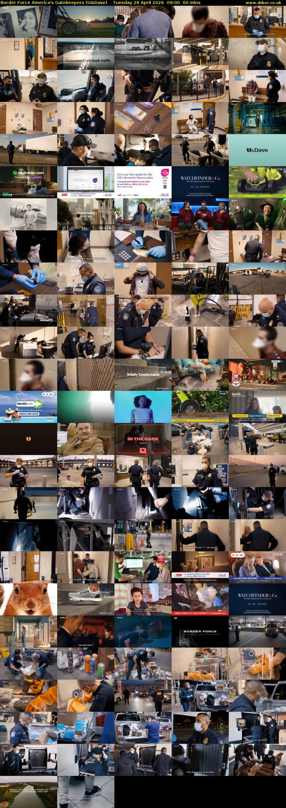 Border Force America's Gatekeepers (U&Dave) Tuesday 28 April 2026 09:00 - 10:00
