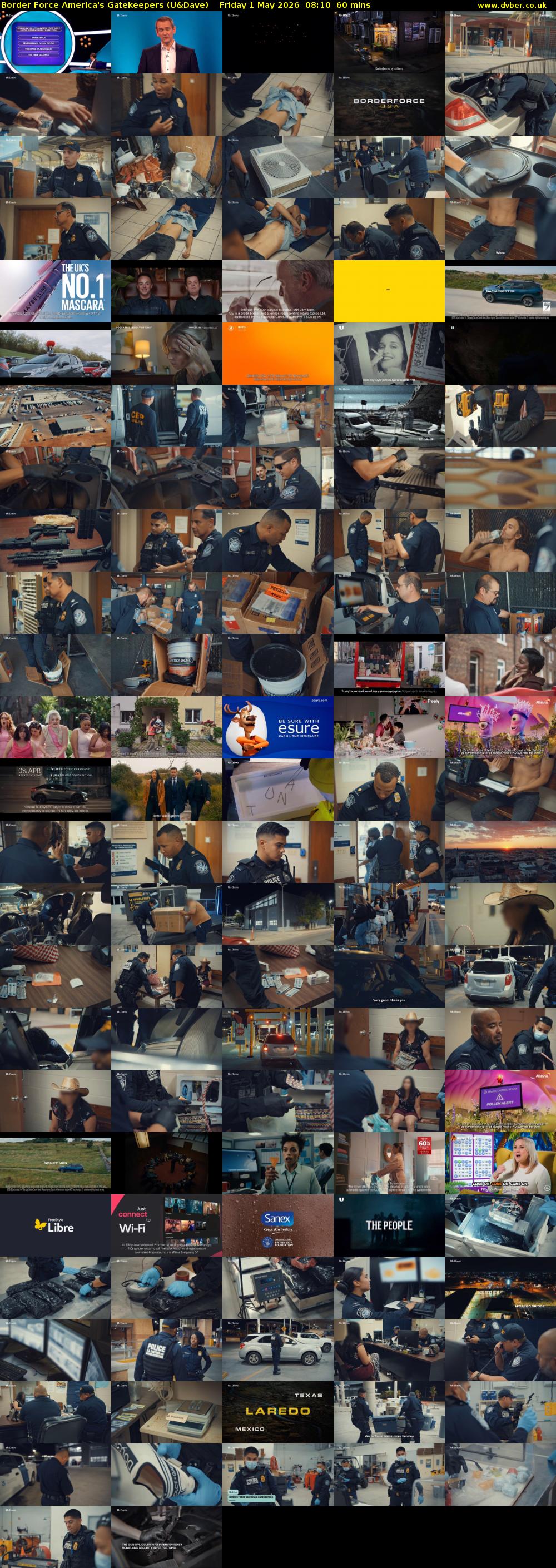 Border Force America's Gatekeepers (U&Dave) Friday 1 May 2026 08:10 - 09:10