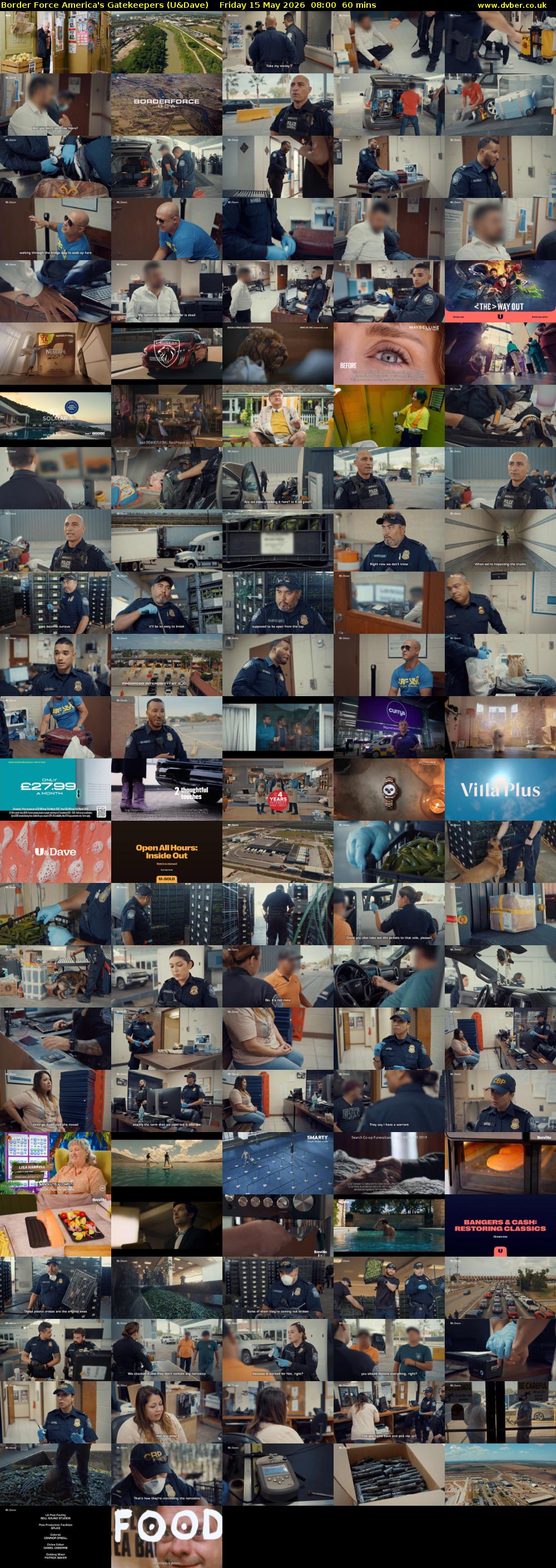 Border Force America's Gatekeepers (U&Dave) Friday 15 May 2026 08:00 - 09:00