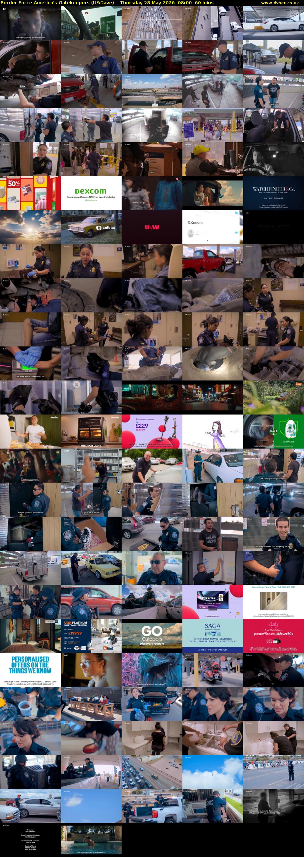 Border Force America's Gatekeepers (U&Dave) Thursday 28 May 2026 08:00 - 09:00