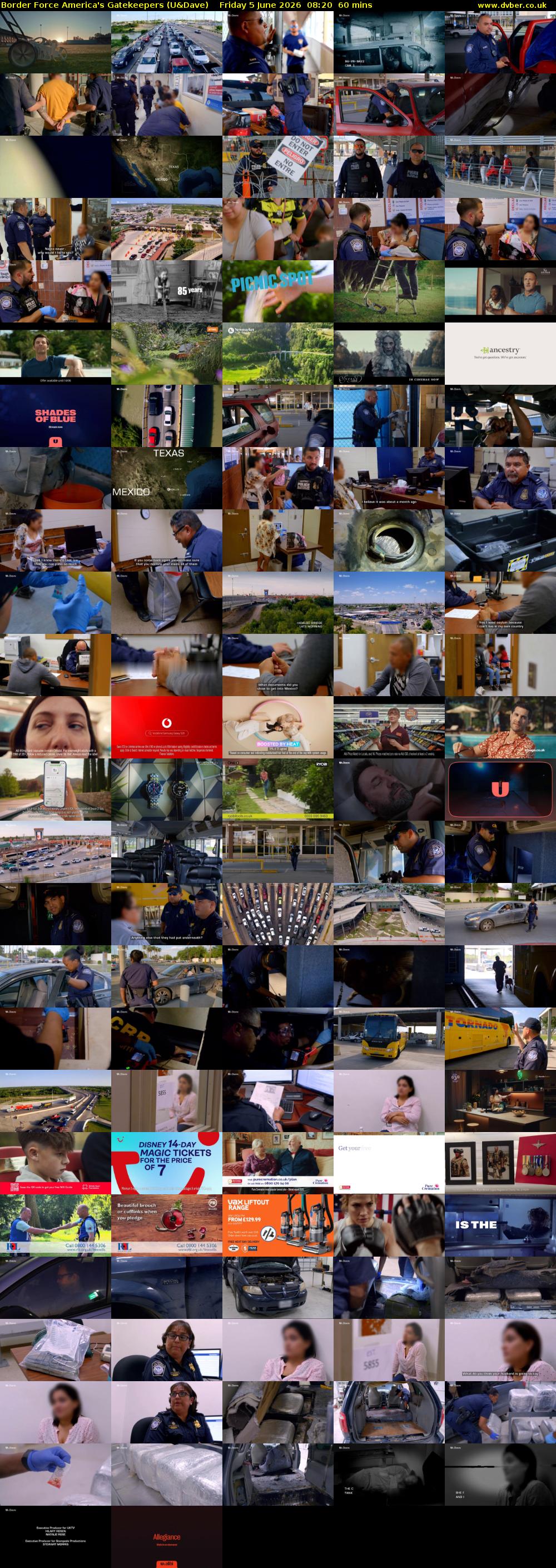 Border Force America's Gatekeepers (U&Dave) Friday 5 June 2026 08:20 - 09:20