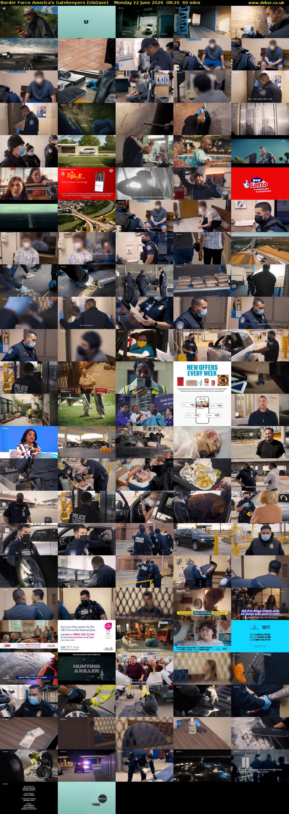 Border Force America's Gatekeepers (U&Dave) Monday 22 June 2026 08:20 - 09:20