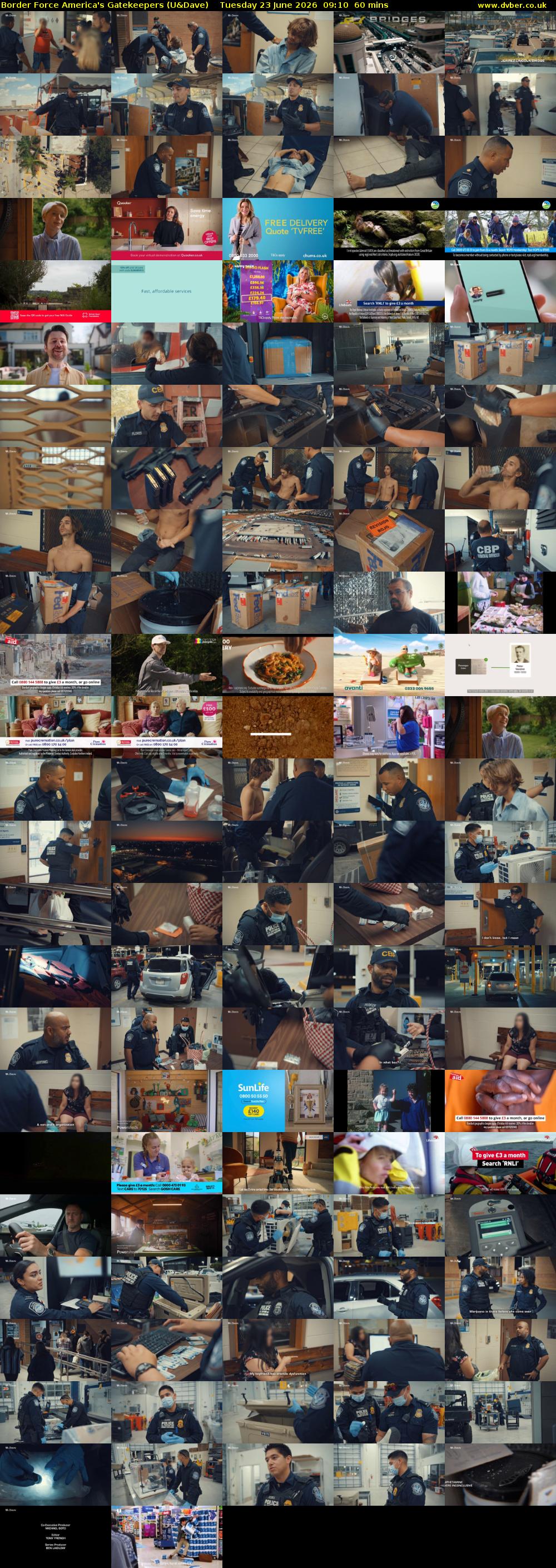 Border Force America's Gatekeepers (U&Dave) Tuesday 23 June 2026 09:10 - 10:10
