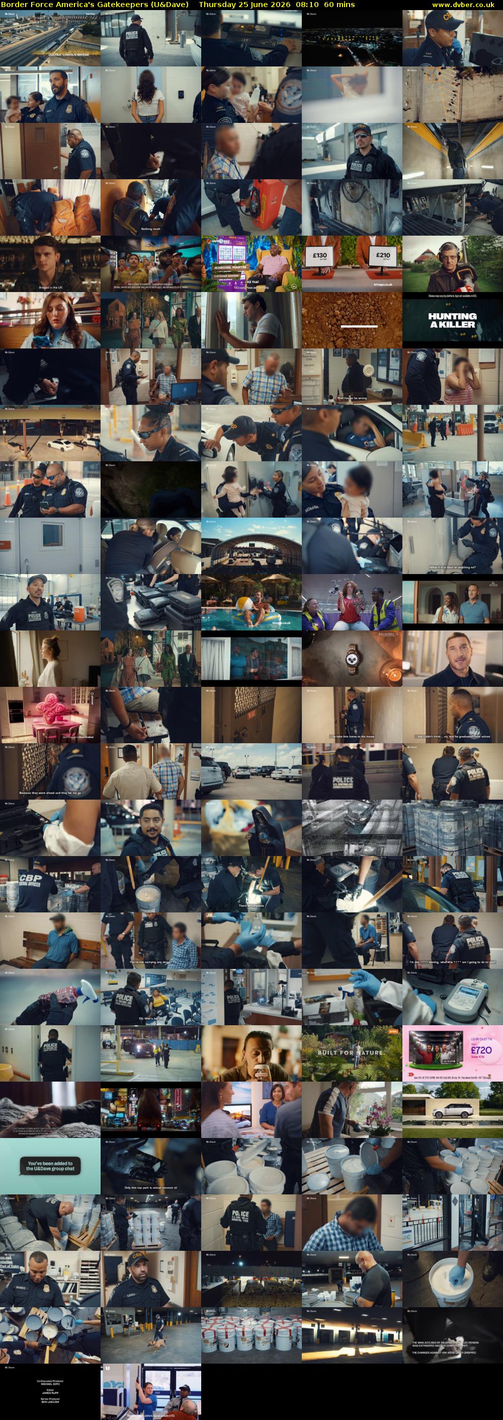 Border Force America's Gatekeepers (U&Dave) Thursday 25 June 2026 08:10 - 09:10