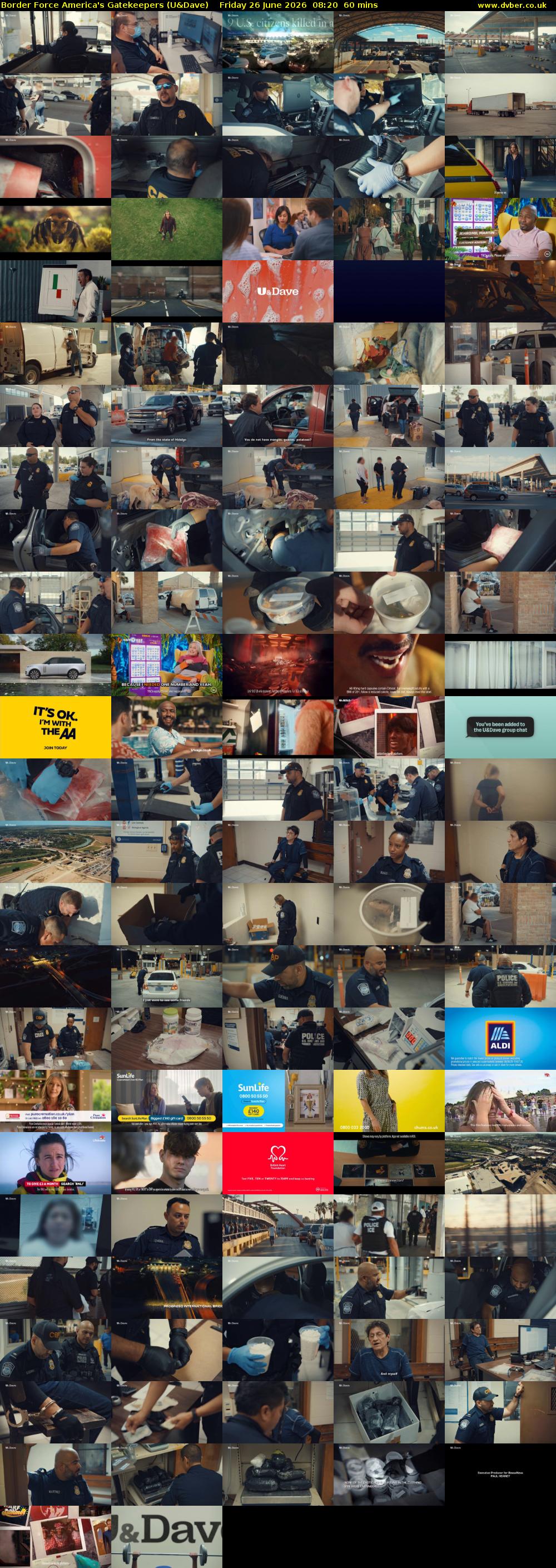 Border Force America's Gatekeepers (U&Dave) Friday 26 June 2026 08:20 - 09:20