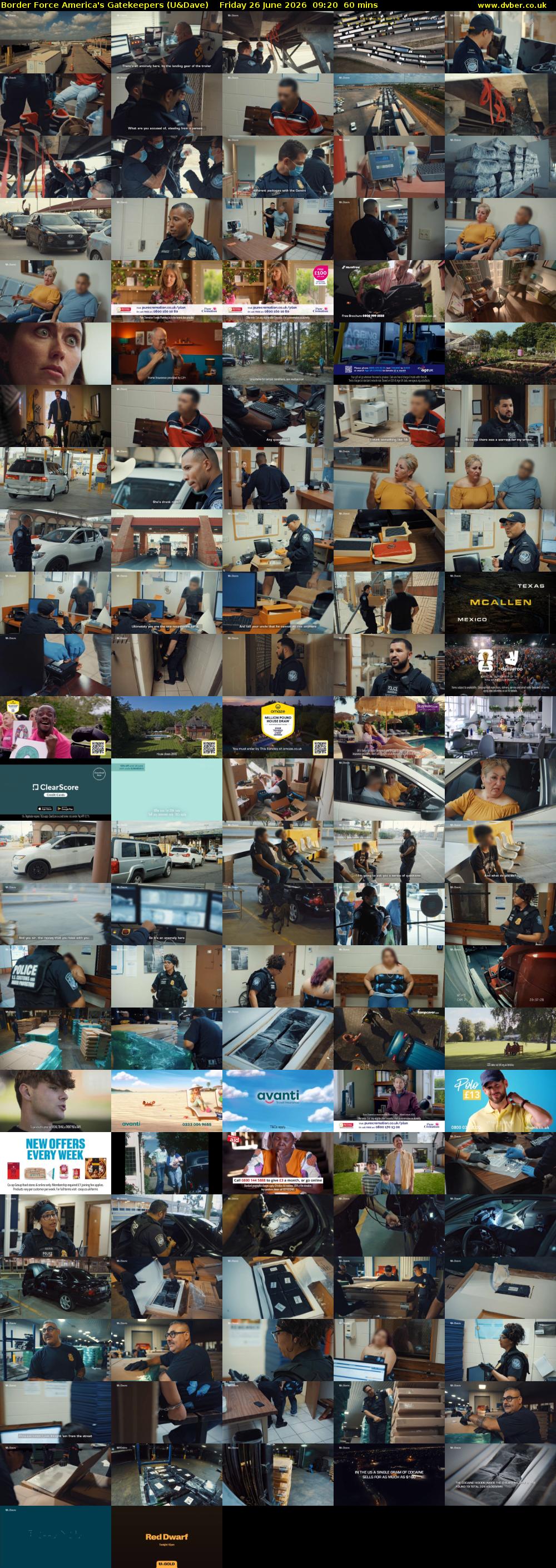 Border Force America's Gatekeepers (U&Dave) Friday 26 June 2026 09:20 - 10:20