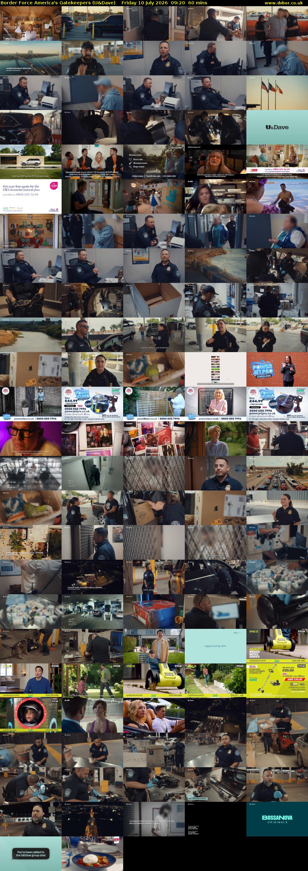 Border Force America's Gatekeepers (U&Dave) Friday 10 July 2026 09:20 - 10:20