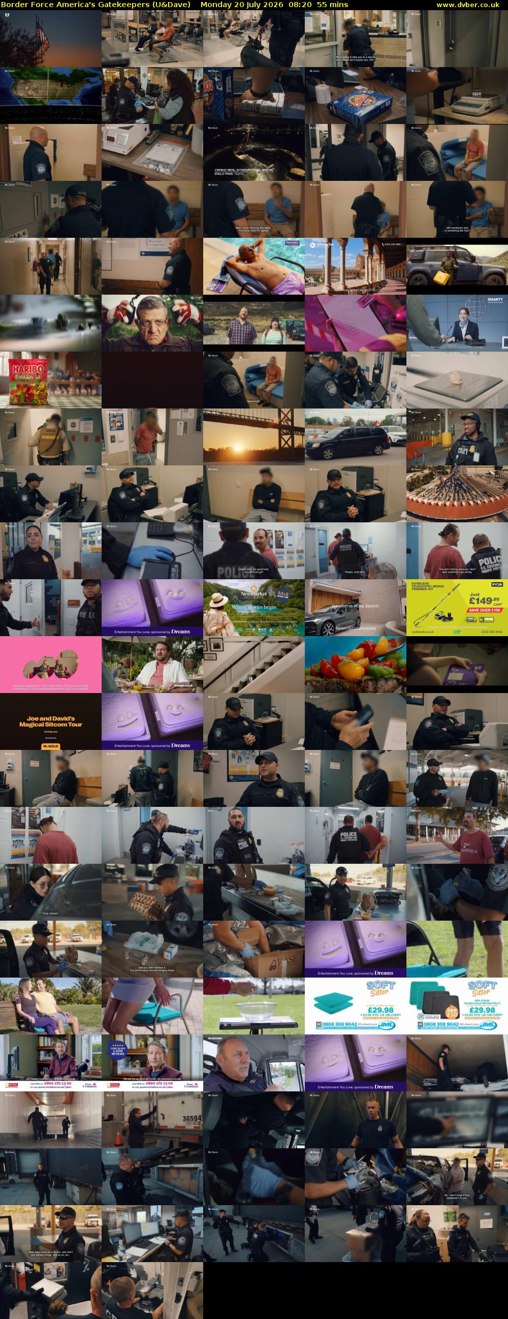 Border Force America's Gatekeepers (U&Dave) Monday 20 July 2026 08:20 - 09:15