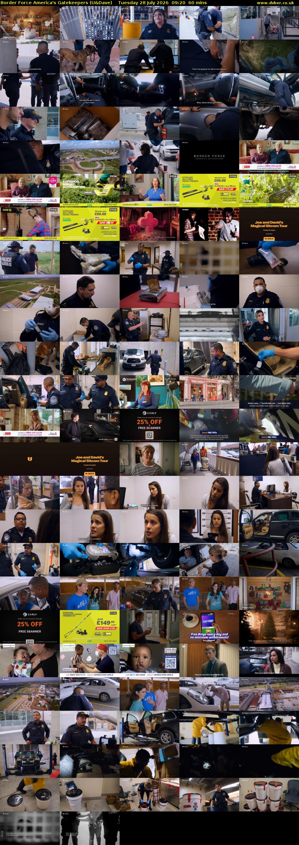 Border Force America's Gatekeepers (U&Dave) Tuesday 28 July 2026 09:20 - 10:20