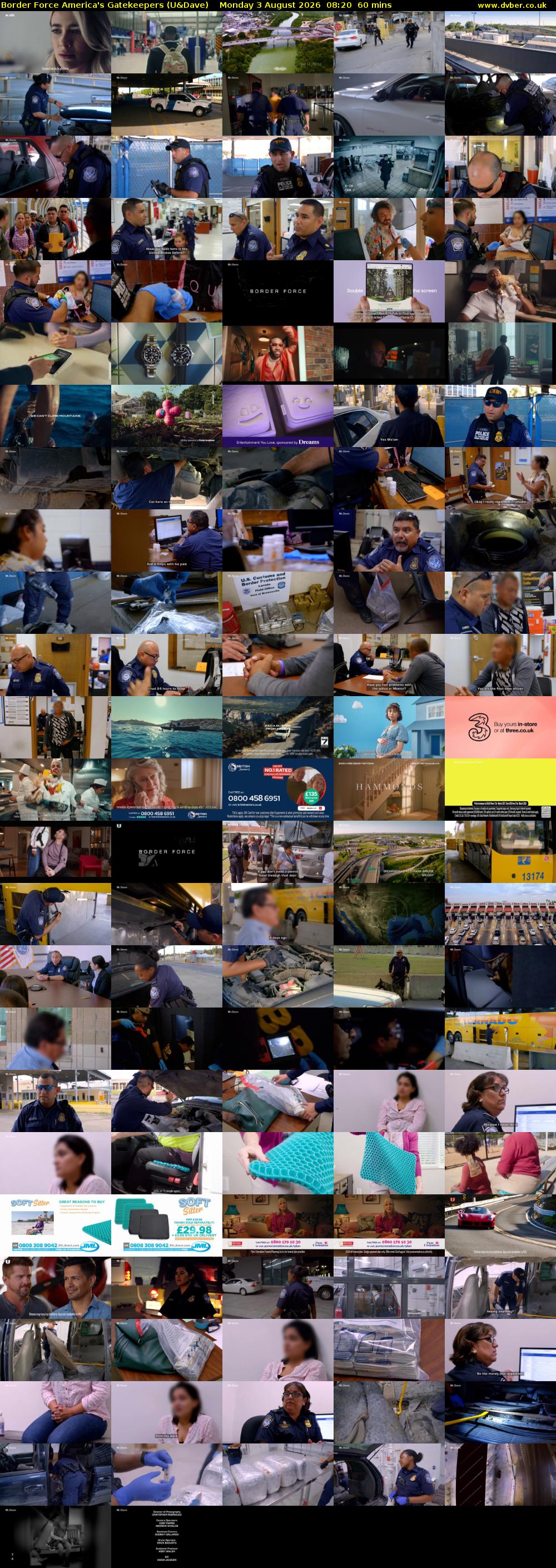 Border Force America's Gatekeepers (U&Dave) Monday 3 August 2026 08:20 - 09:20