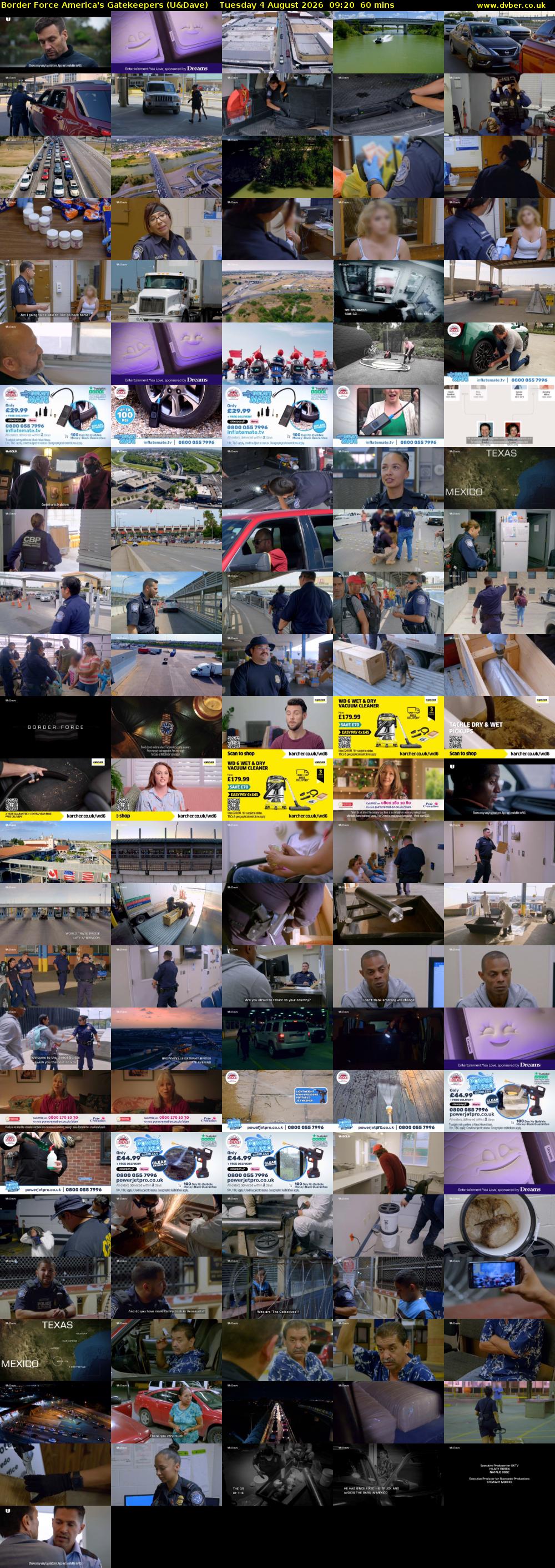 Border Force America's Gatekeepers (U&Dave) Tuesday 4 August 2026 09:20 - 10:20