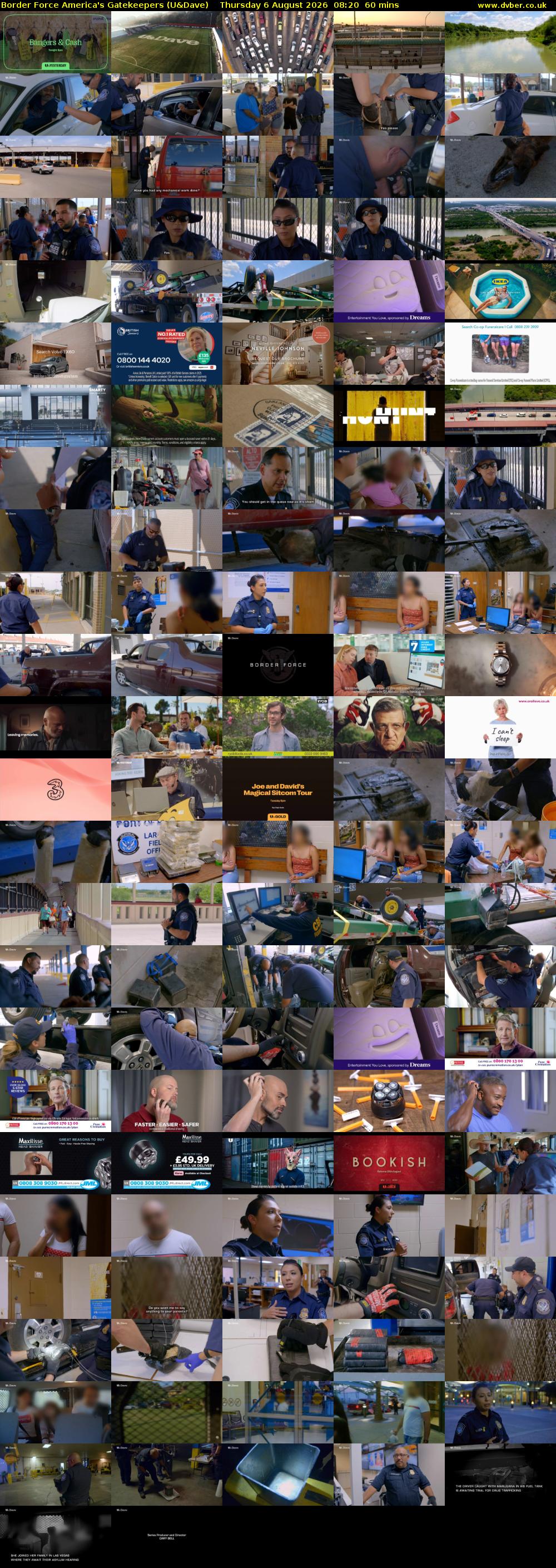 Border Force America's Gatekeepers (U&Dave) Thursday 6 August 2026 08:20 - 09:20