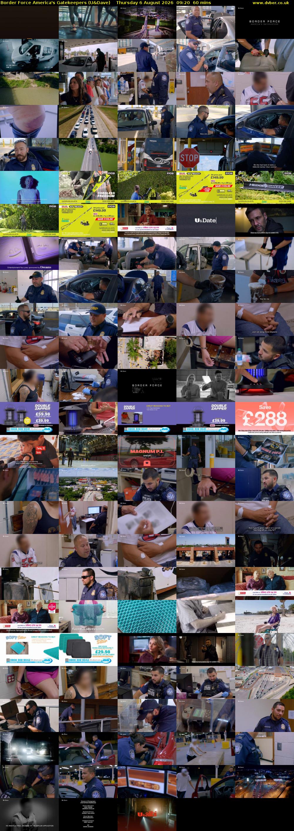 Border Force America's Gatekeepers (U&Dave) Thursday 6 August 2026 09:20 - 10:20