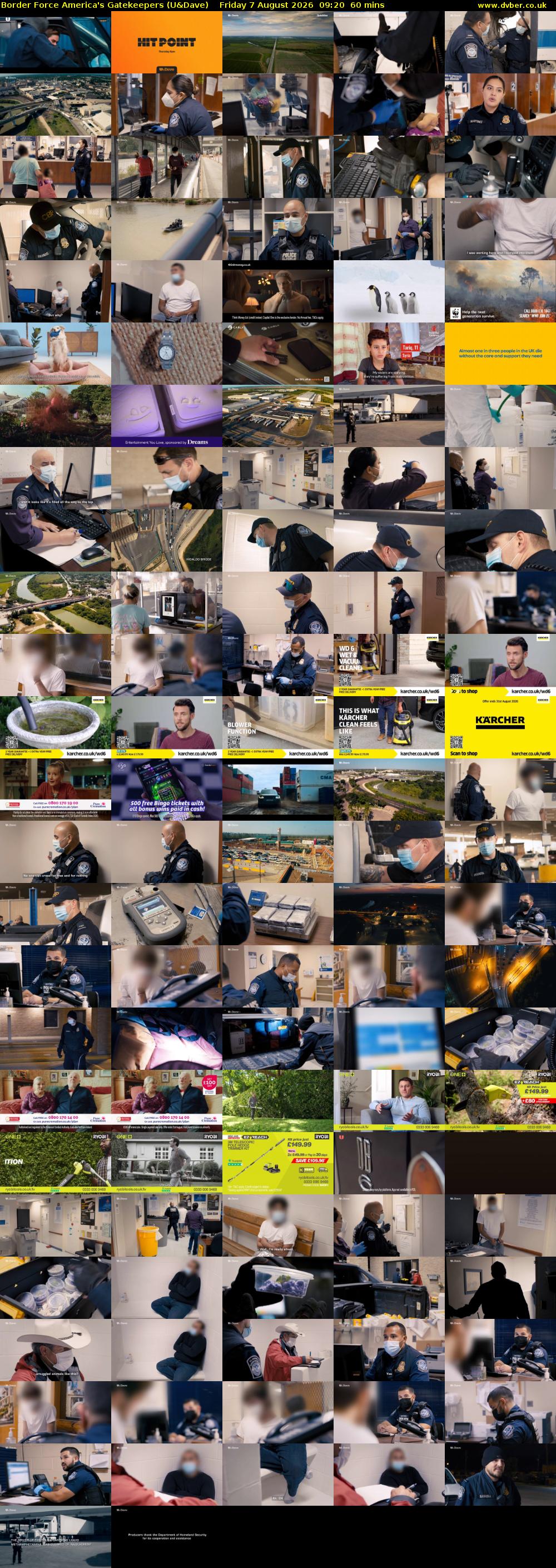 Border Force America's Gatekeepers (U&Dave) Friday 7 August 2026 09:20 - 10:20