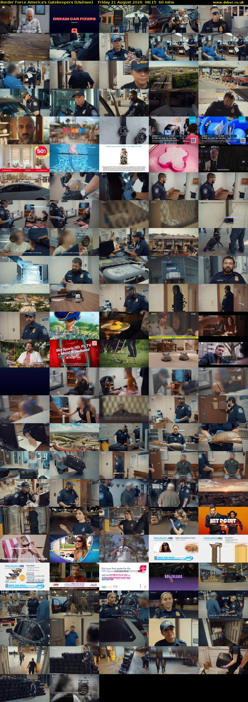 Border Force America's Gatekeepers (U&Dave) Friday 21 August 2026 08:15 - 09:15