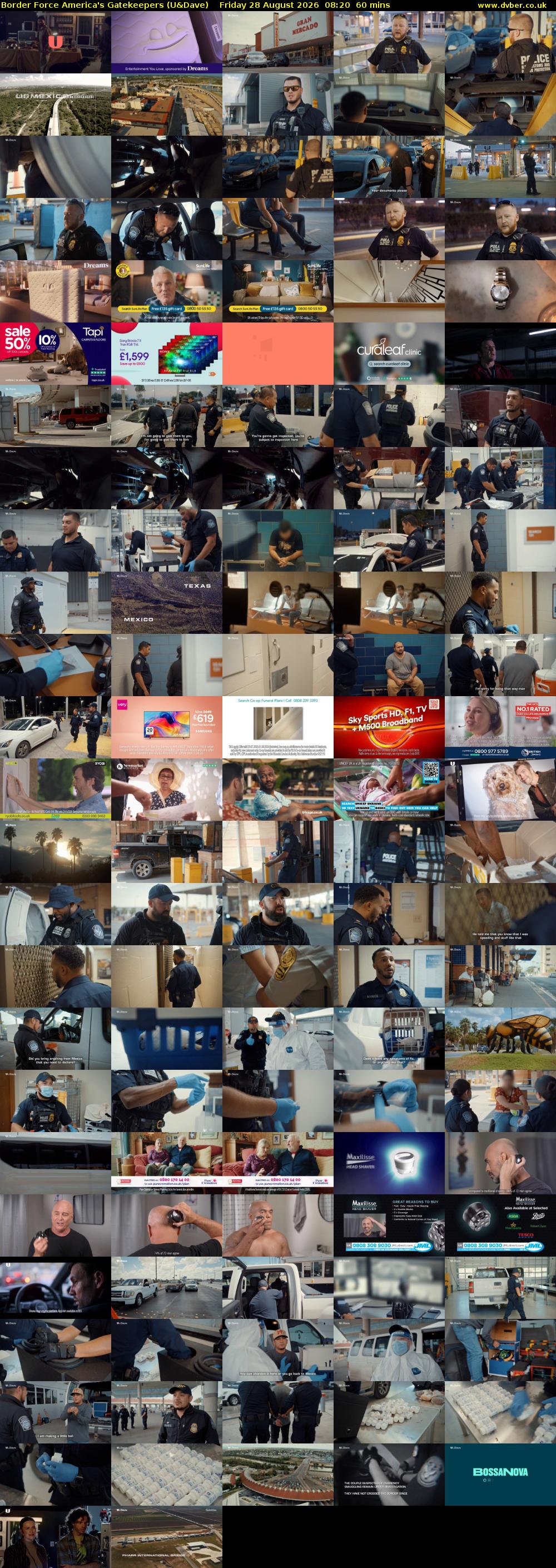 Border Force America's Gatekeepers (U&Dave) Friday 28 August 2026 08:20 - 09:20