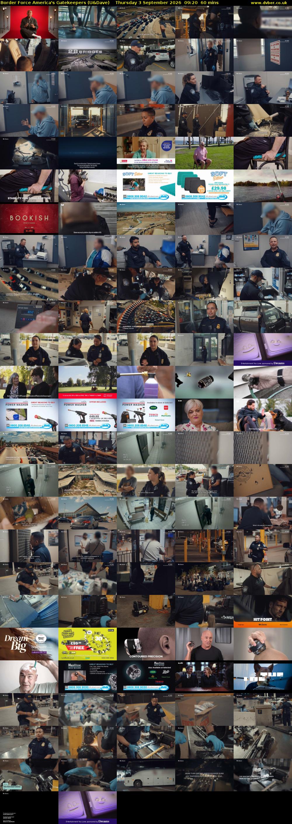 Border Force America's Gatekeepers (U&Dave) Thursday 3 September 2026 09:20 - 10:20