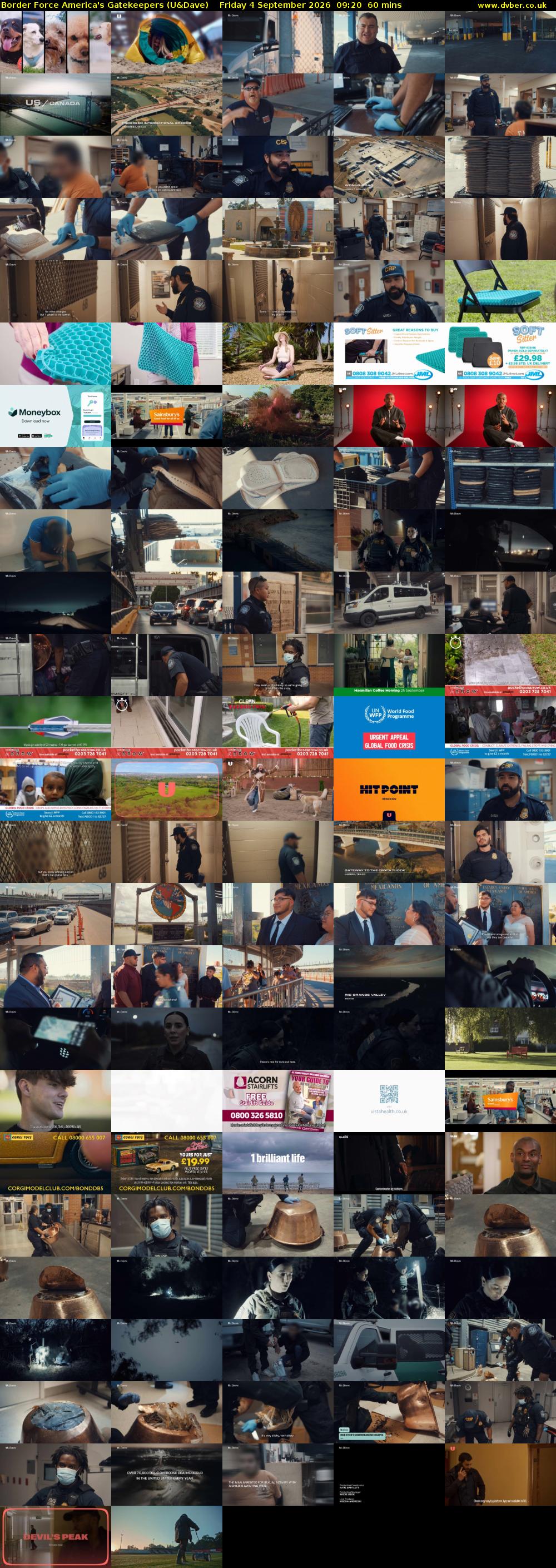 Border Force America's Gatekeepers (U&Dave) Friday 4 September 2026 09:20 - 10:20