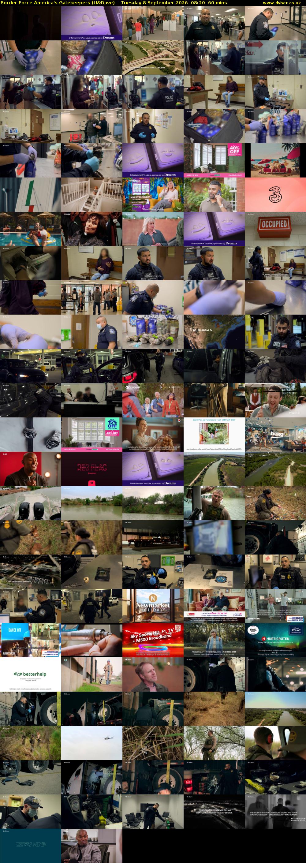 Border Force America's Gatekeepers (U&Dave) Tuesday 8 September 2026 08:20 - 09:20
