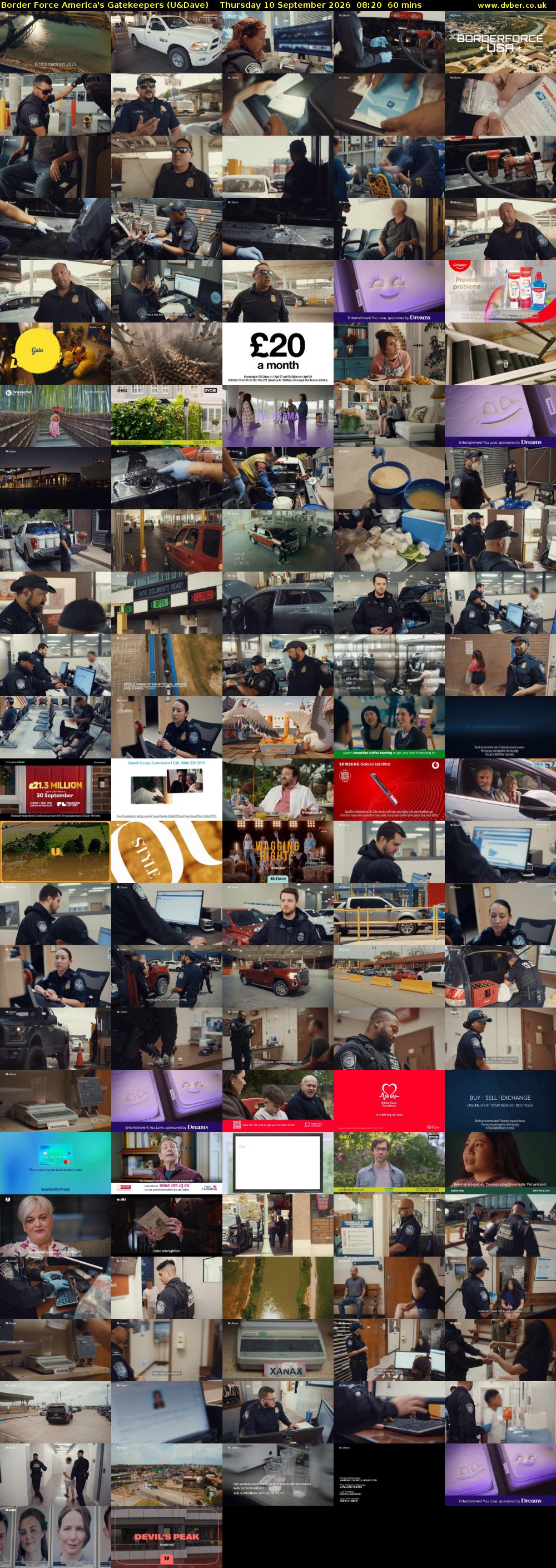 Border Force America's Gatekeepers (U&Dave) Thursday 10 September 2026 08:20 - 09:20