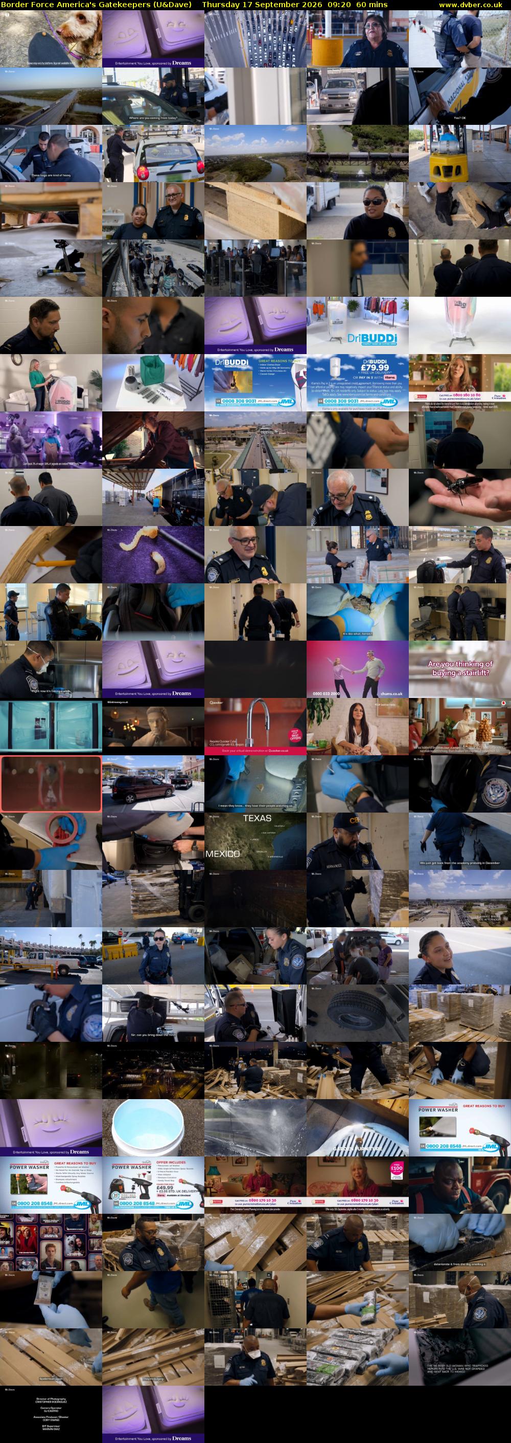 Border Force America's Gatekeepers (U&Dave) Thursday 17 September 2026 09:20 - 10:20