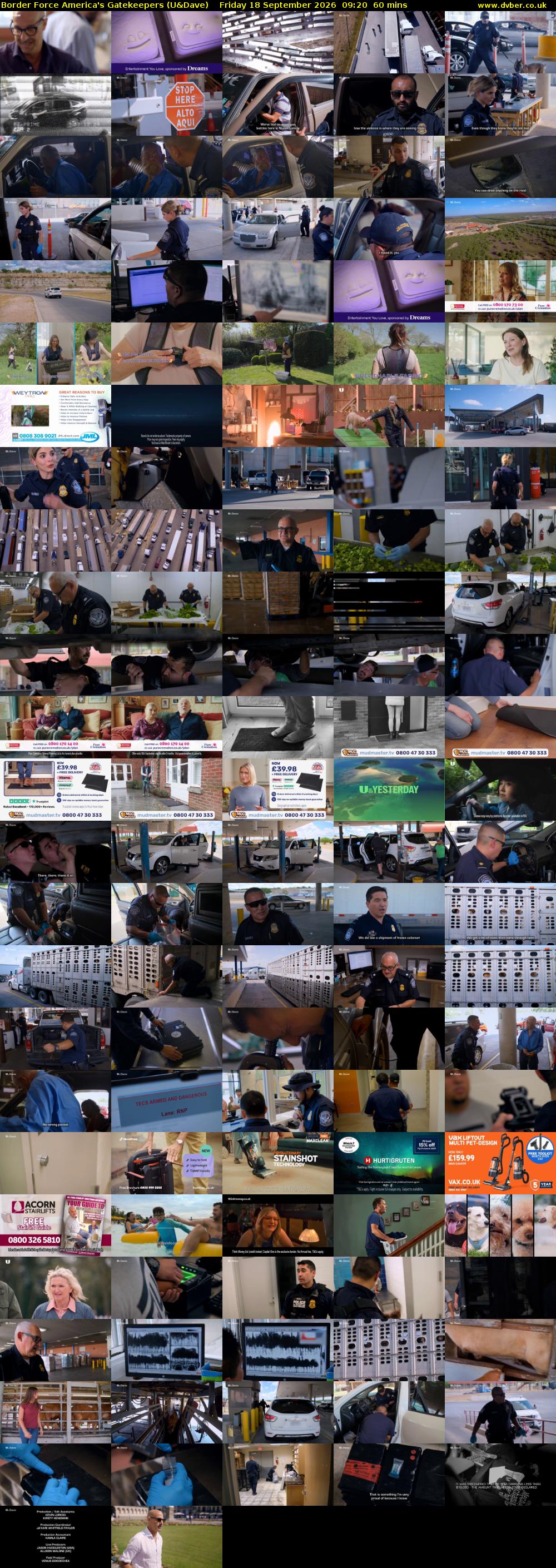 Border Force America's Gatekeepers (U&Dave) Friday 18 September 2026 09:20 - 10:20