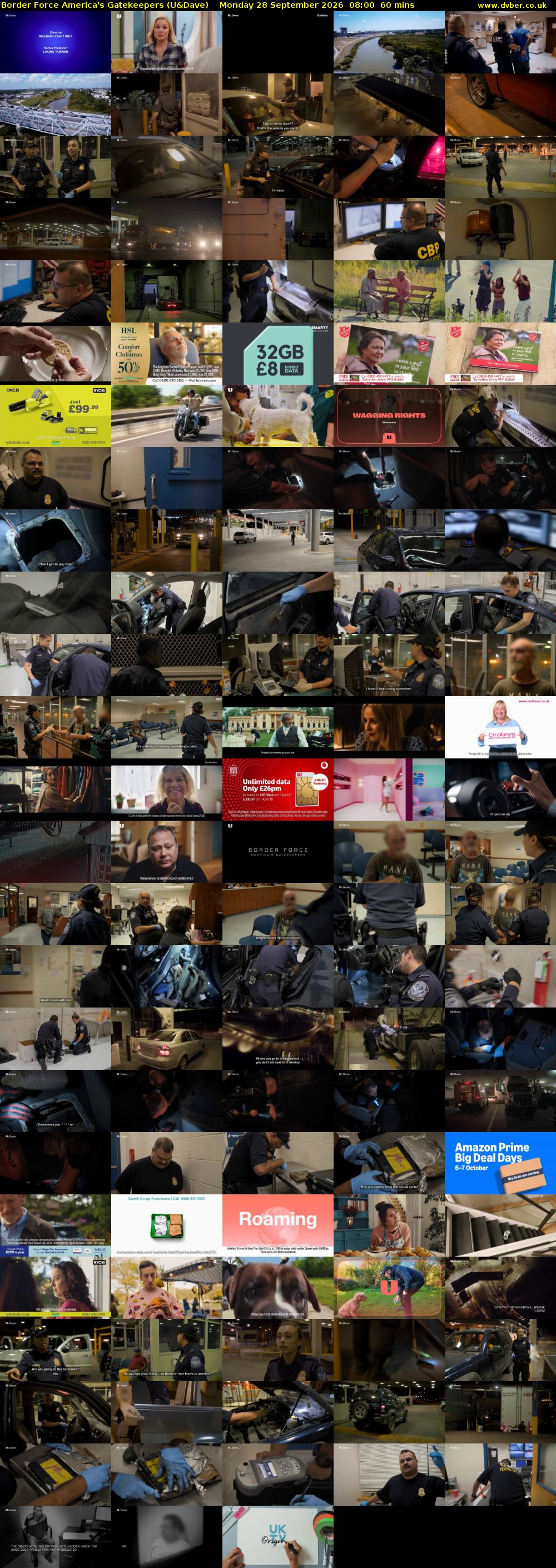 Border Force America's Gatekeepers (U&Dave) Monday 28 September 2026 08:00 - 09:00
