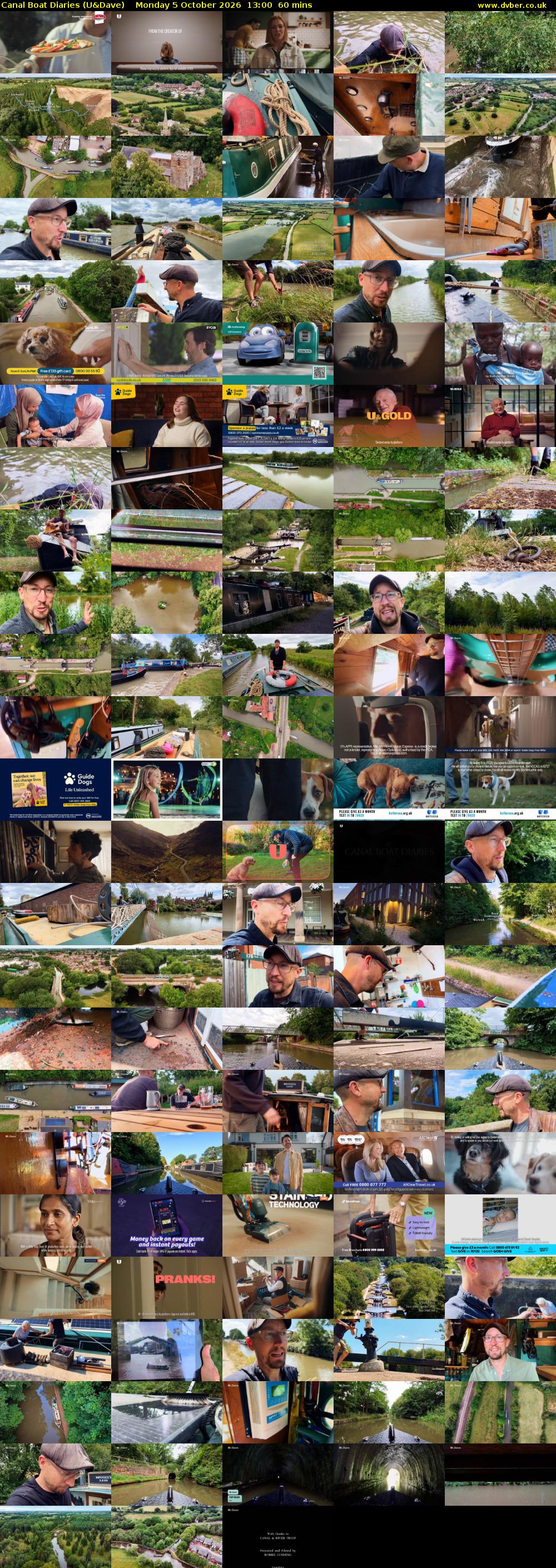 Canal Boat Diaries (U&Dave) Monday 5 October 2026 13:00 - 14:00