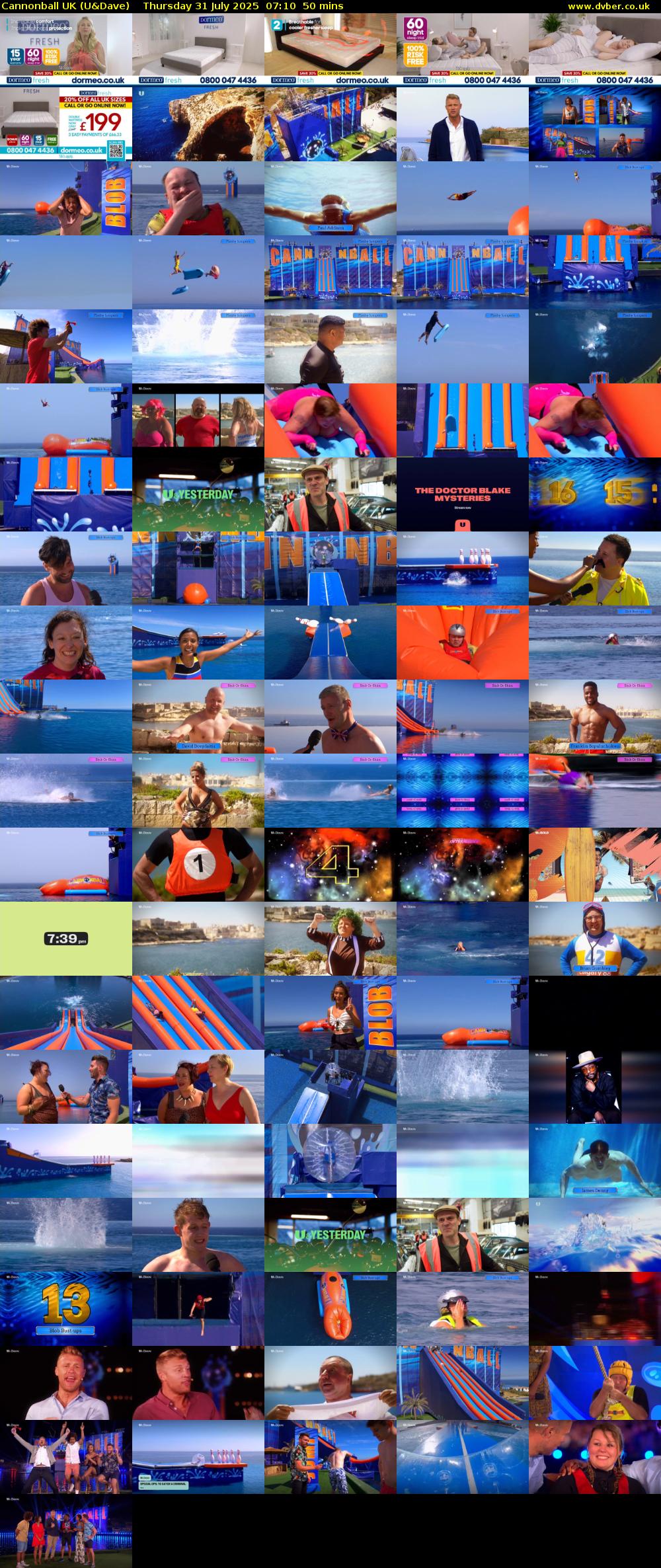 Cannonball UK (U&Dave) Thursday 31 July 2025 07:10 - 08:00