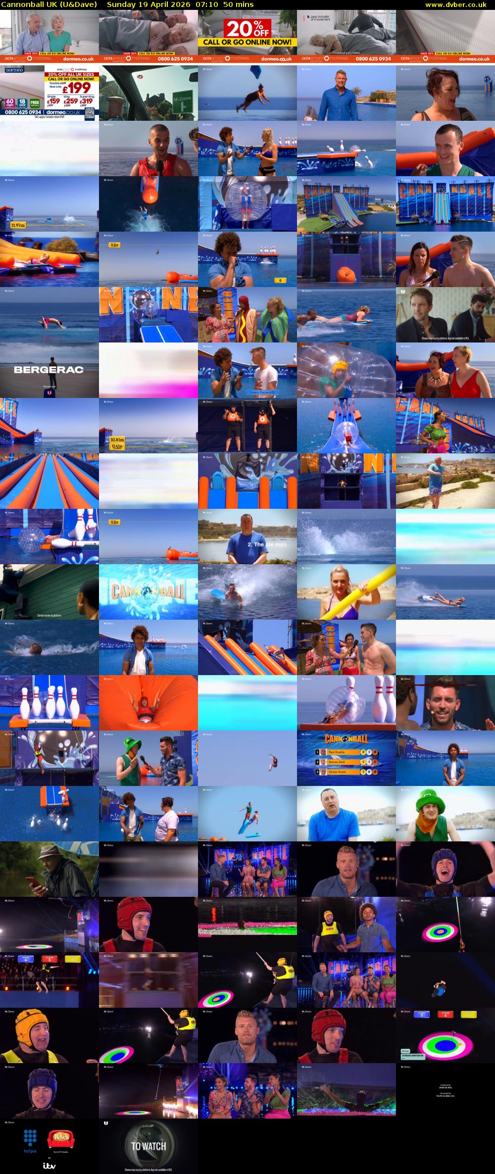Cannonball UK (U&Dave) Sunday 19 April 2026 07:10 - 08:00