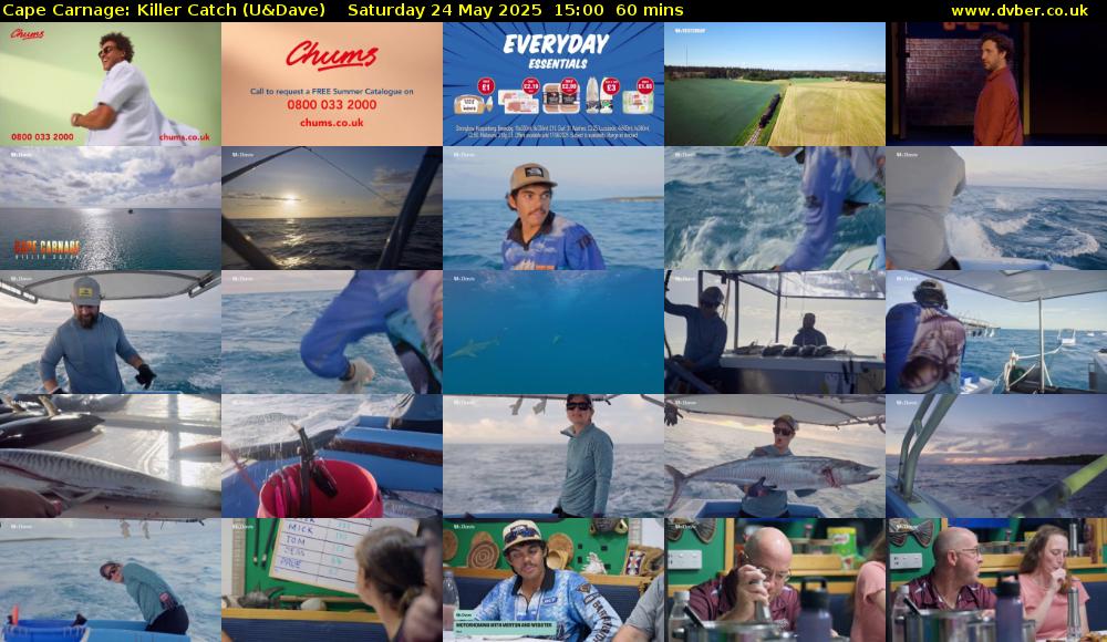 Cape Carnage: Killer Catch (U&Dave) Saturday 24 May 2025 15:00 - 16:00