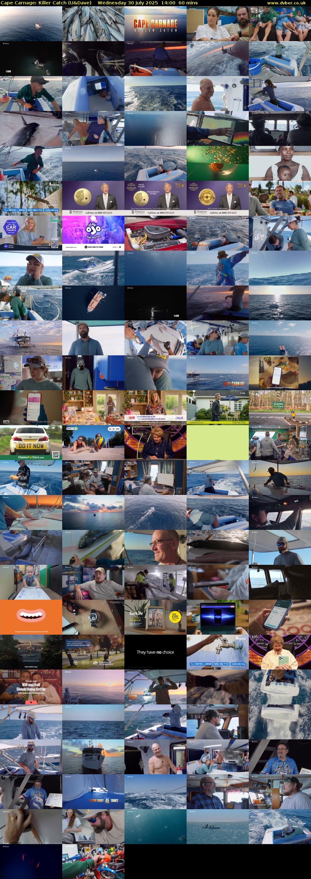 Cape Carnage: Killer Catch (U&Dave) Wednesday 30 July 2025 14:00 - 15:00